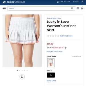 Lucky in Love tennis animal print tennis skirt